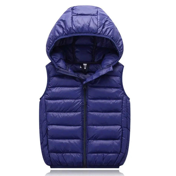 Jaqueta Puffer Infantil Com Capuz Inverno Corta-Vento (Sem Mangas) Varialle