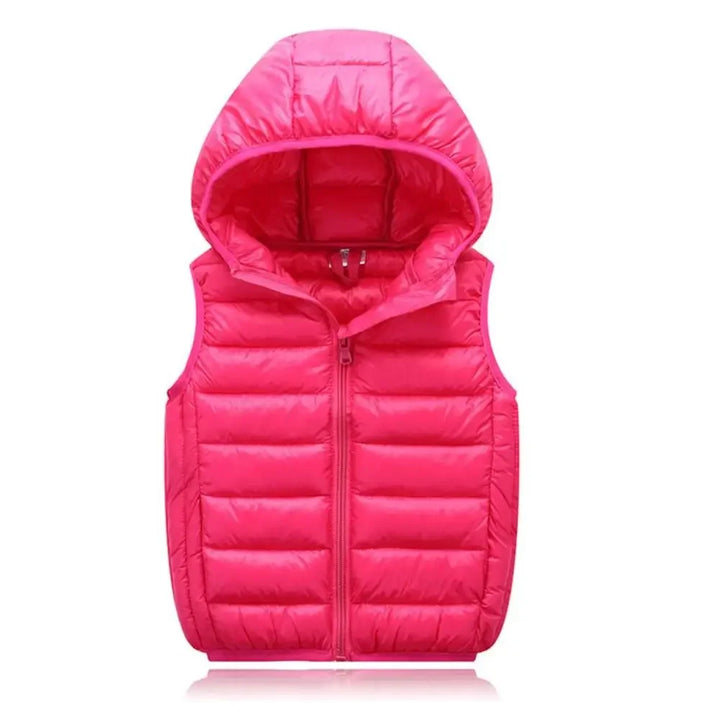 Jaqueta Puffer Infantil Com Capuz Inverno Corta-Vento (Sem Mangas) Varialle