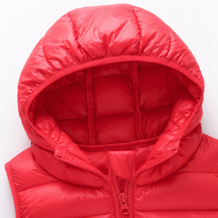 Jaqueta Puffer Infantil Com Capuz Inverno Corta-Vento (Sem Mangas) Varialle