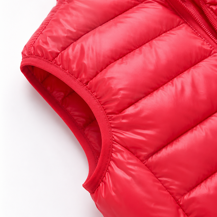 Jaqueta Puffer Infantil Com Capuz Inverno Corta-Vento (Sem Mangas) Varialle