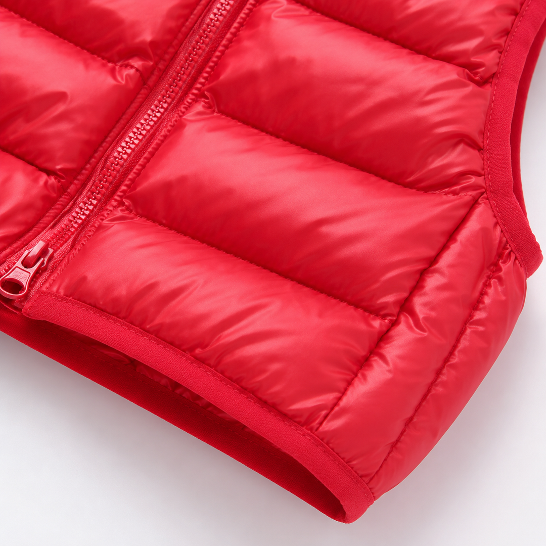 Jaqueta Puffer Infantil Com Capuz Inverno Corta-Vento (Sem Mangas) Varialle