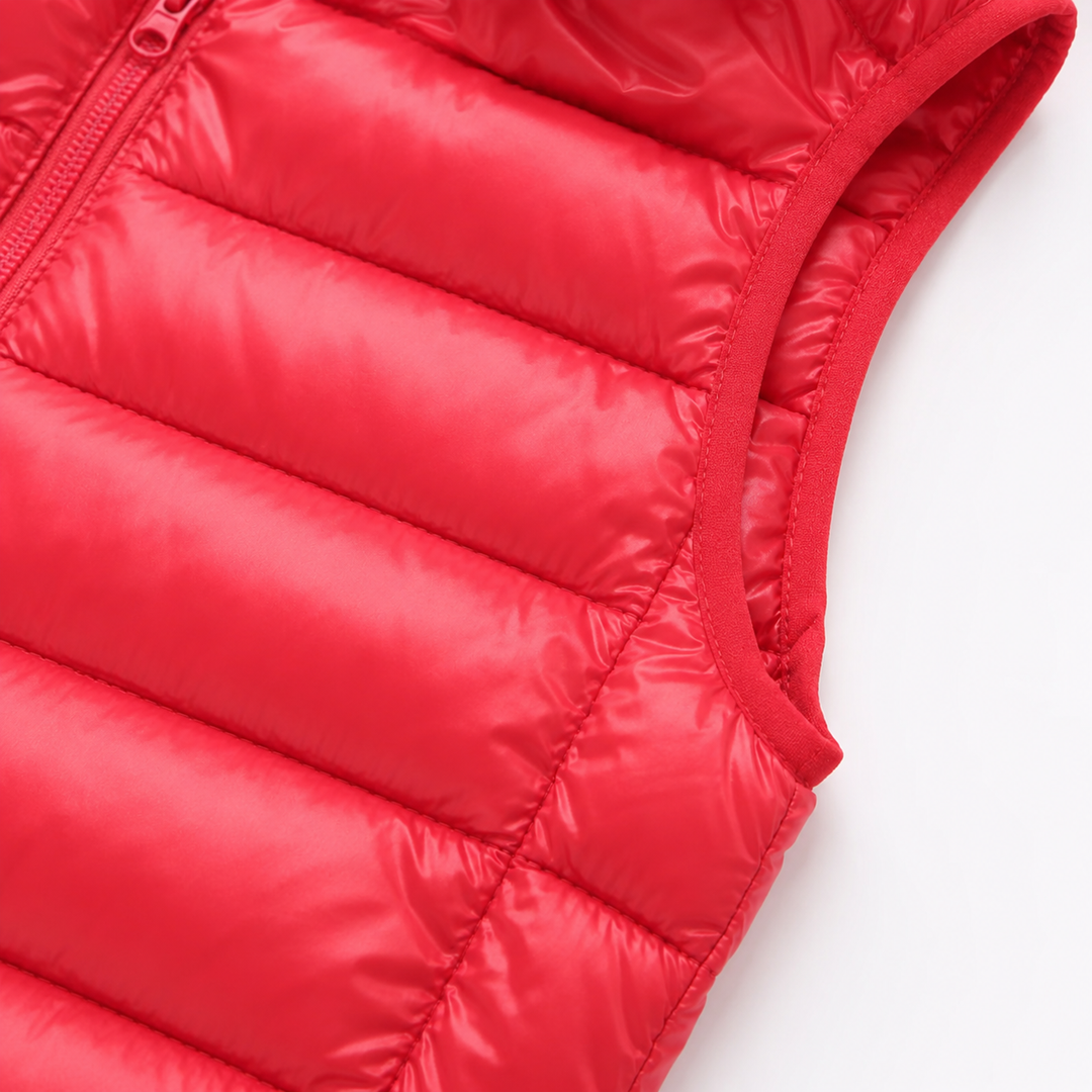 Jaqueta Puffer Infantil Com Capuz Inverno Corta-Vento (Sem Mangas) Varialle