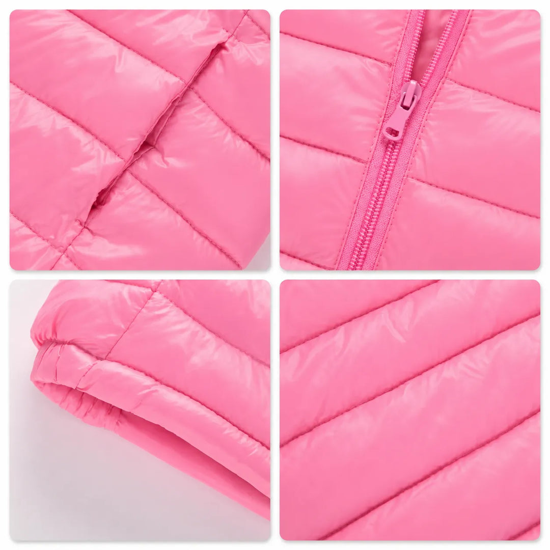 Jaqueta Puffer Infantil Com Capuz Inverno Corta-Vento (Unissex) Varialle