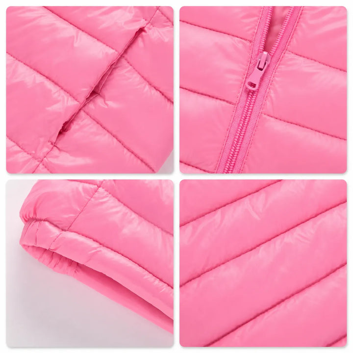 Jaqueta Puffer Infantil Com Capuz Inverno Corta-Vento (Unissex) Varialle