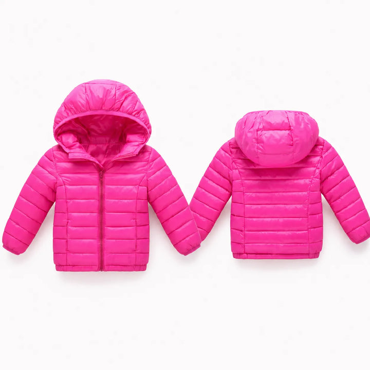 Jaqueta Puffer Infantil Com Capuz Inverno Corta-Vento (Unissex) Varialle