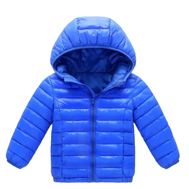 Jaqueta Puffer Infantil Com Capuz Inverno Corta-Vento (Unissex) Varialle