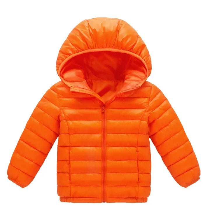Jaqueta Puffer Infantil Com Capuz Inverno Corta-Vento (Unissex) Varialle
