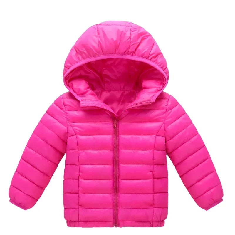Jaqueta Puffer Infantil Com Capuz Inverno Corta-Vento (Unissex) Varialle