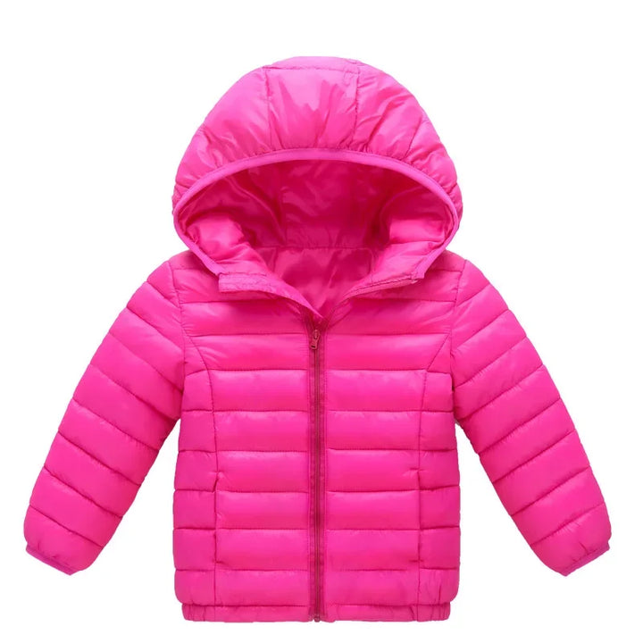 Jaqueta Puffer Infantil Com Capuz Inverno Corta-Vento (Unissex) Varialle