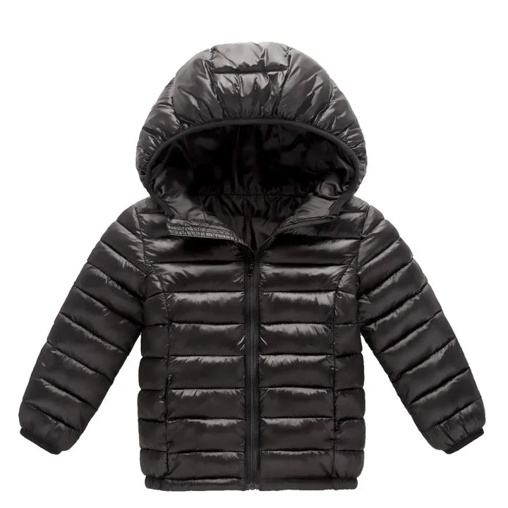Jaqueta Puffer Infantil Com Capuz Inverno Corta-Vento (Unissex) Varialle