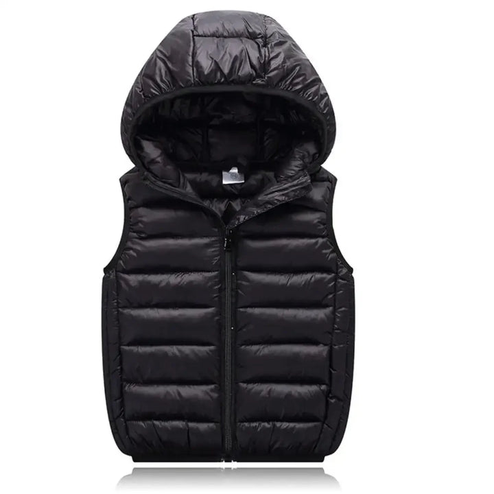 Jaqueta Puffer Infantil Com Capuz Inverno Corta-Vento (Sem Mangas) Varialle