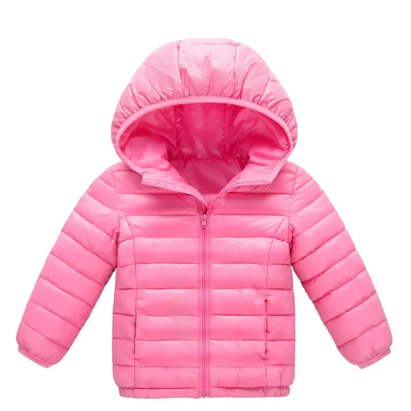 Jaqueta Puffer Infantil Com Capuz Inverno Corta-Vento (Unissex) Varialle