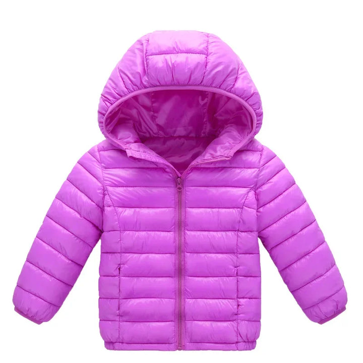 Jaqueta Puffer Infantil Com Capuz Inverno Corta-Vento (Unissex) Varialle