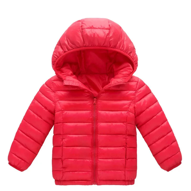 Jaqueta Puffer Infantil Com Capuz Inverno Corta-Vento (Unissex) Varialle