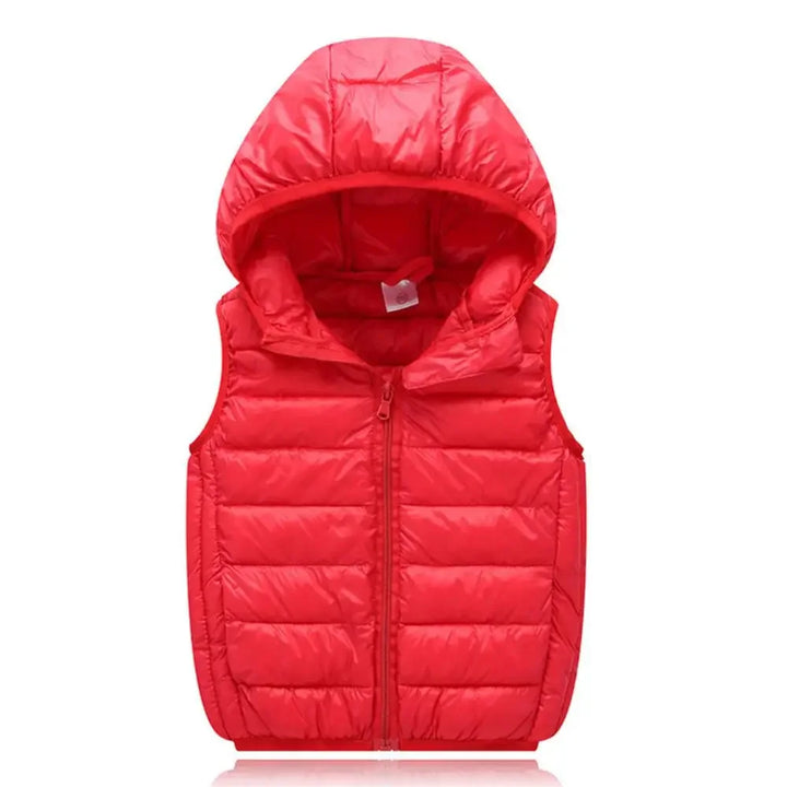 Jaqueta Puffer Infantil Com Capuz Inverno Corta-Vento (Sem Mangas) Varialle