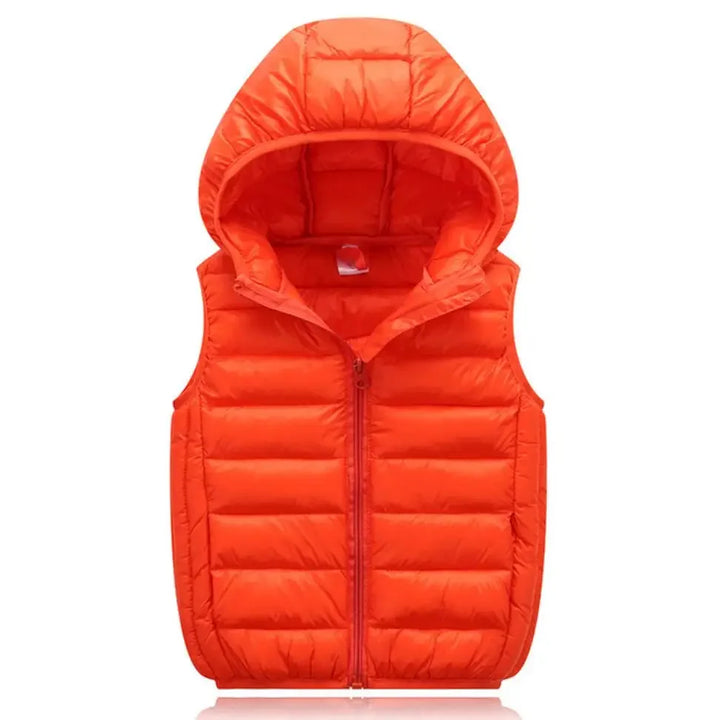 Jaqueta Puffer Infantil Com Capuz Inverno Corta-Vento (Sem Mangas) Varialle
