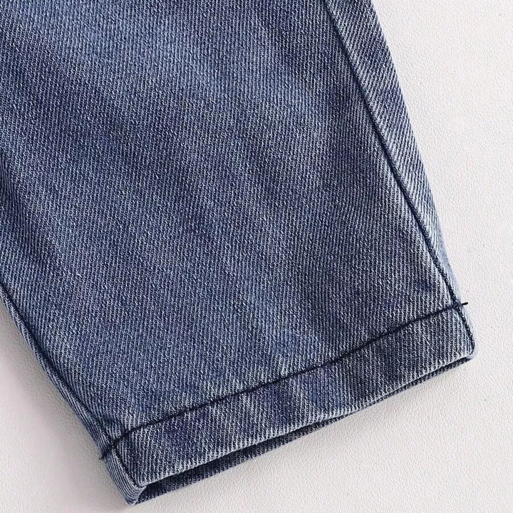 Jardineira Jeans com Ursinho 3M a 3A