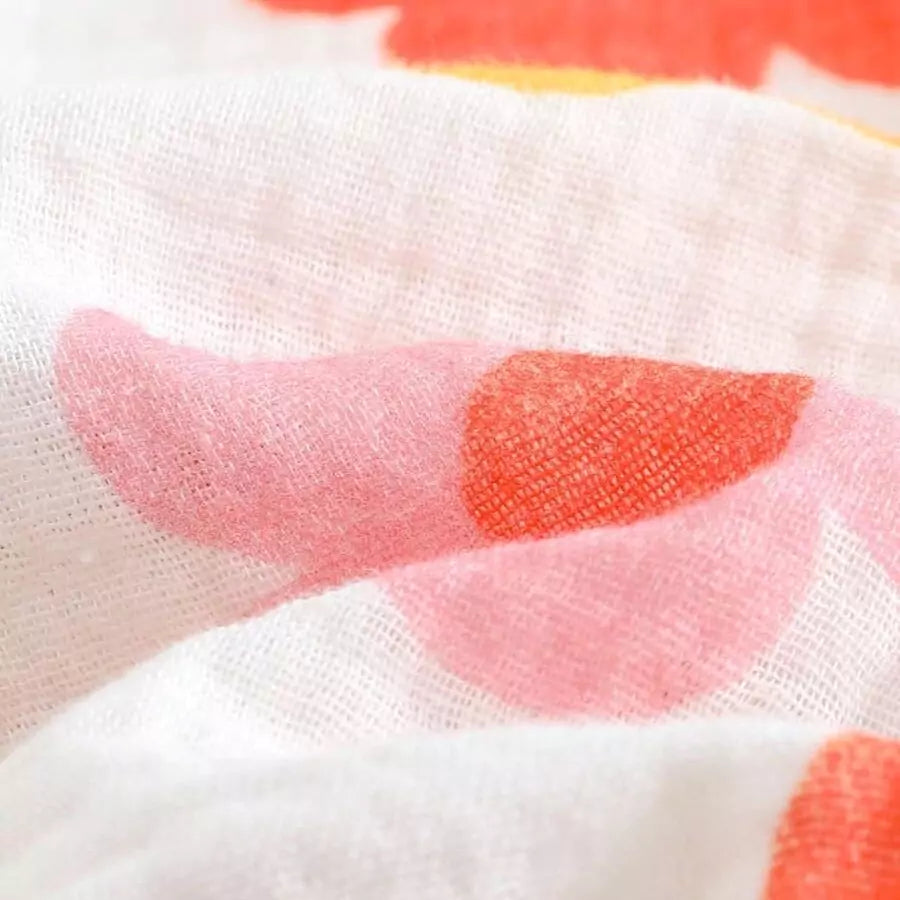 Macacão Bebê Flor de Algodão 0 a 9 Meses