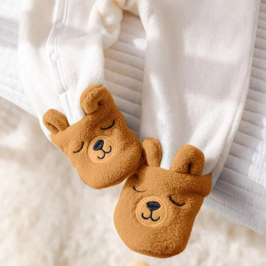 Macacão Infantil Fleece Ursinho 0 a 9 Meses