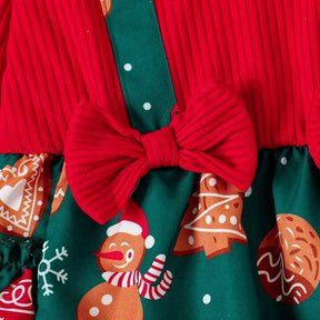 Macacão Natalino Bebê com Suspensório e Laços Vermelhos 3 a 24 Meses