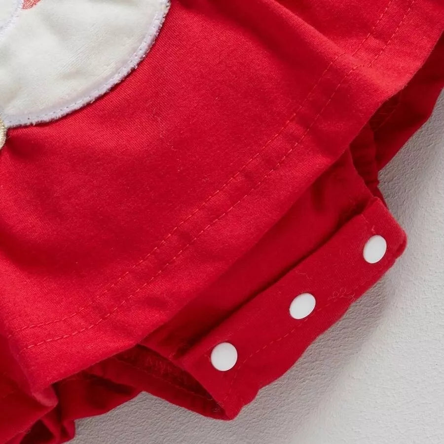 Macacão Romper Bebê Natal Temático Papai Noel 1 a 18 Meses