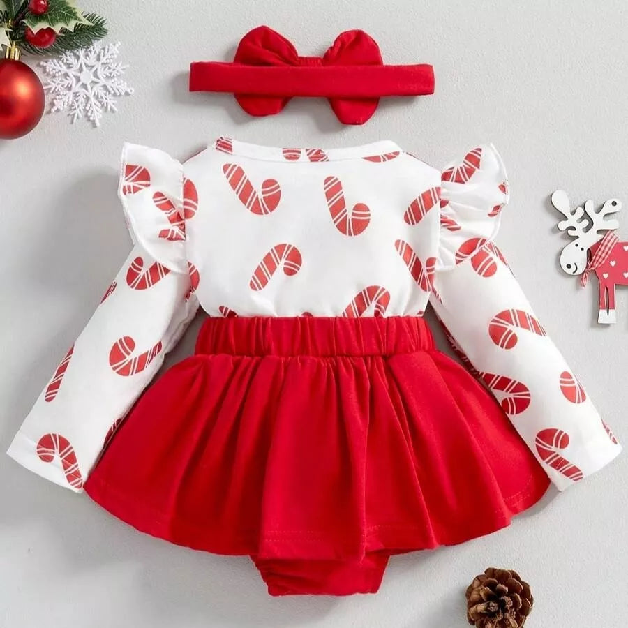 Macacão Romper Bebê Natal Temático Papai Noel 1 a 18 Meses