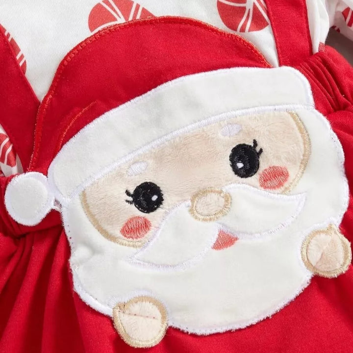 Macacão Romper Bebê Natal Temático Papai Noel 1 a 18 Meses