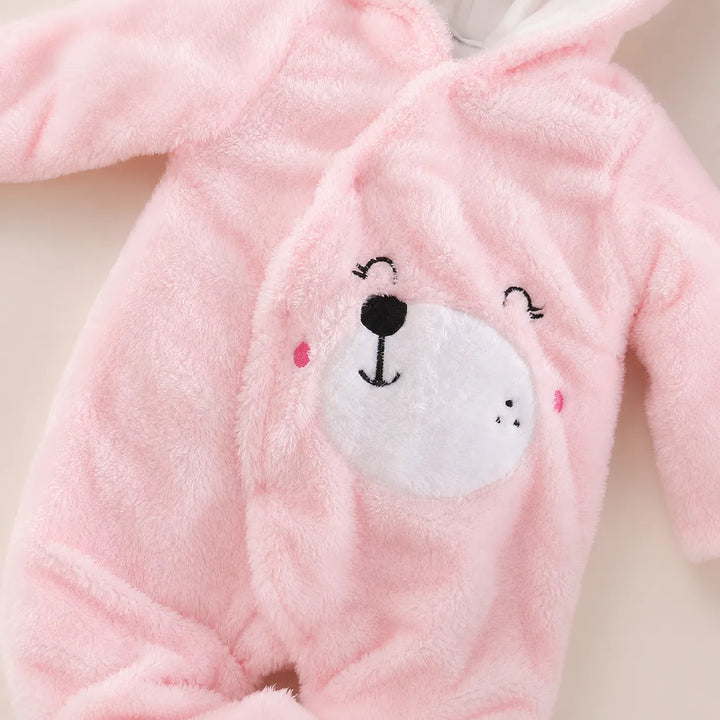 Macacão Bebê Inverno Fofinho Com Capuz (Unissex) - Varialle