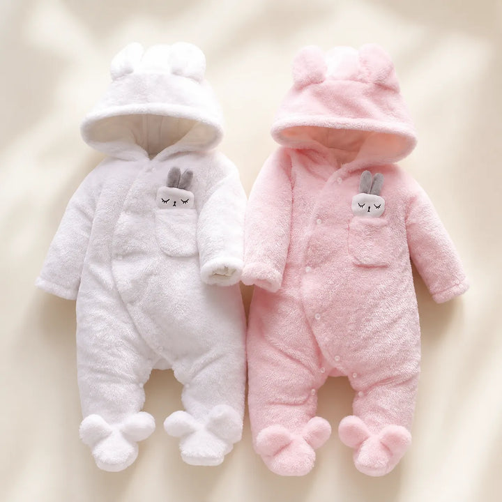 Macacão Bebê Inverno Fofinho Com Capuz (Unissex) - Varialle