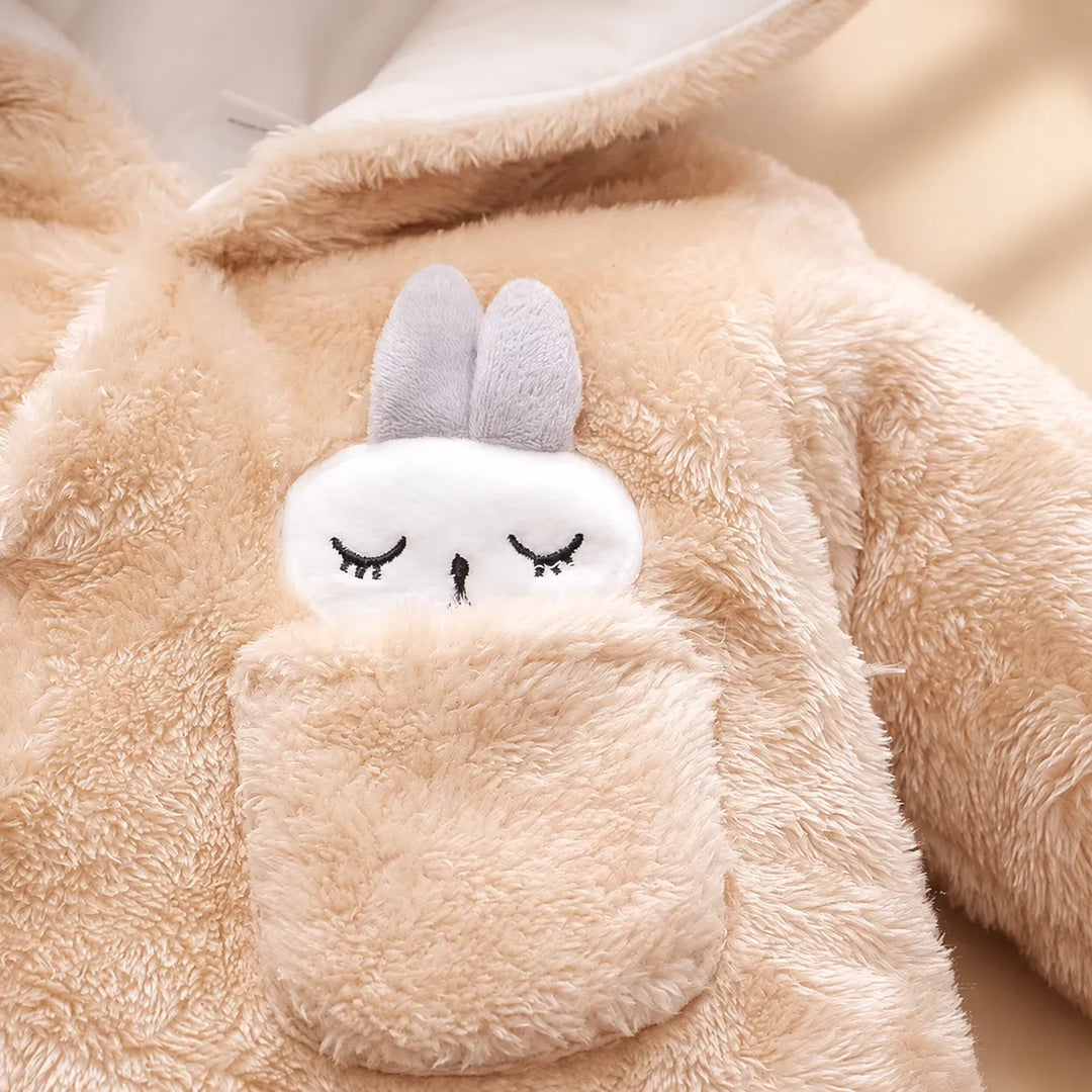 Macacão Bebê Inverno Fofinho Com Capuz (Unissex) - Varialle