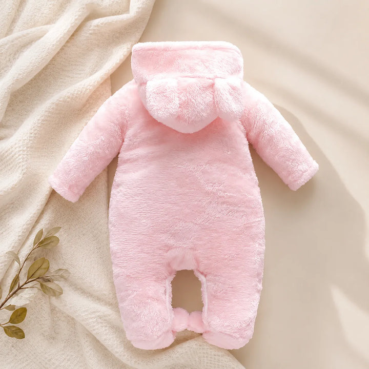 Macacão Bebê Inverno Fofinho Com Capuz (Unissex) - Varialle