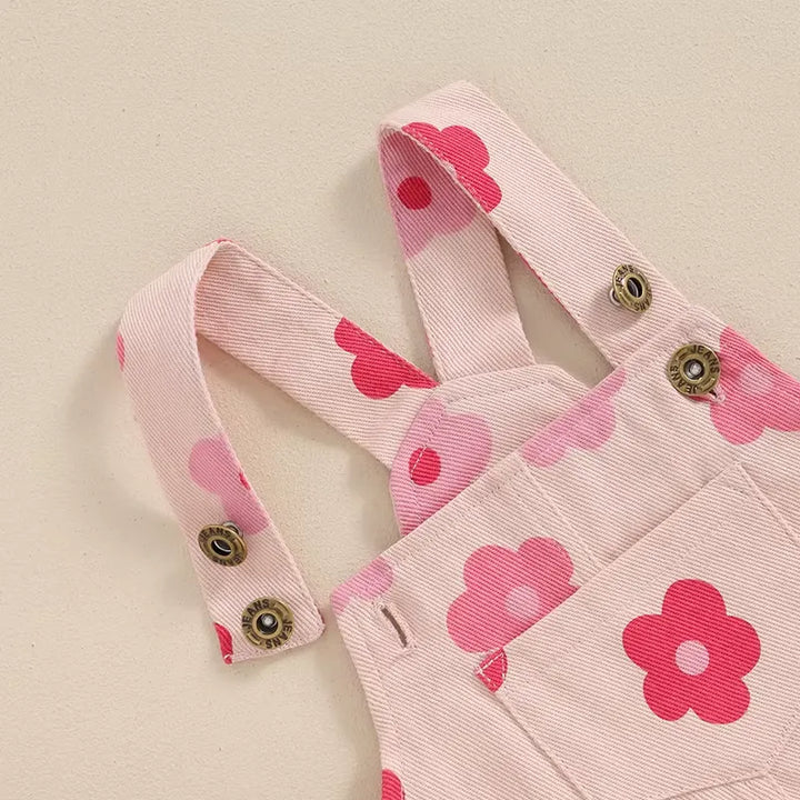 Macacão Infantil Florido Sem Mangas para Bebê Menina 0 a 18 Meses - Varialle