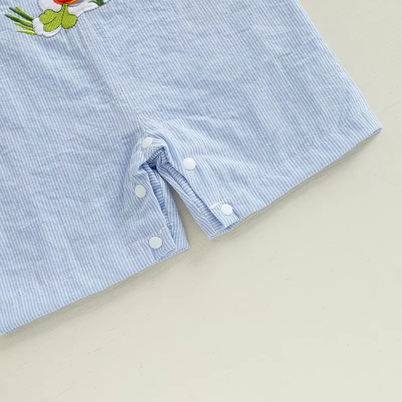 Macacão Menino com Estampa de Coelho e Carro 0 a 24 Meses Varialle