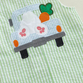 Macacão Menino com Estampa de Coelho e Carro 0 a 24 Meses Varialle