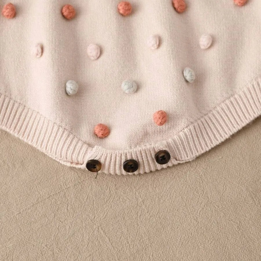 Macaquinho de Tricô Feminino para Bebê Algodão Doce 1 a 18 Meses