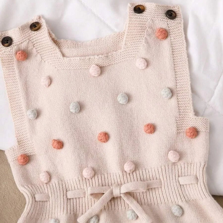 Macaquinho de Tricô Feminino para Bebê Algodão Doce 1 a 18 Meses