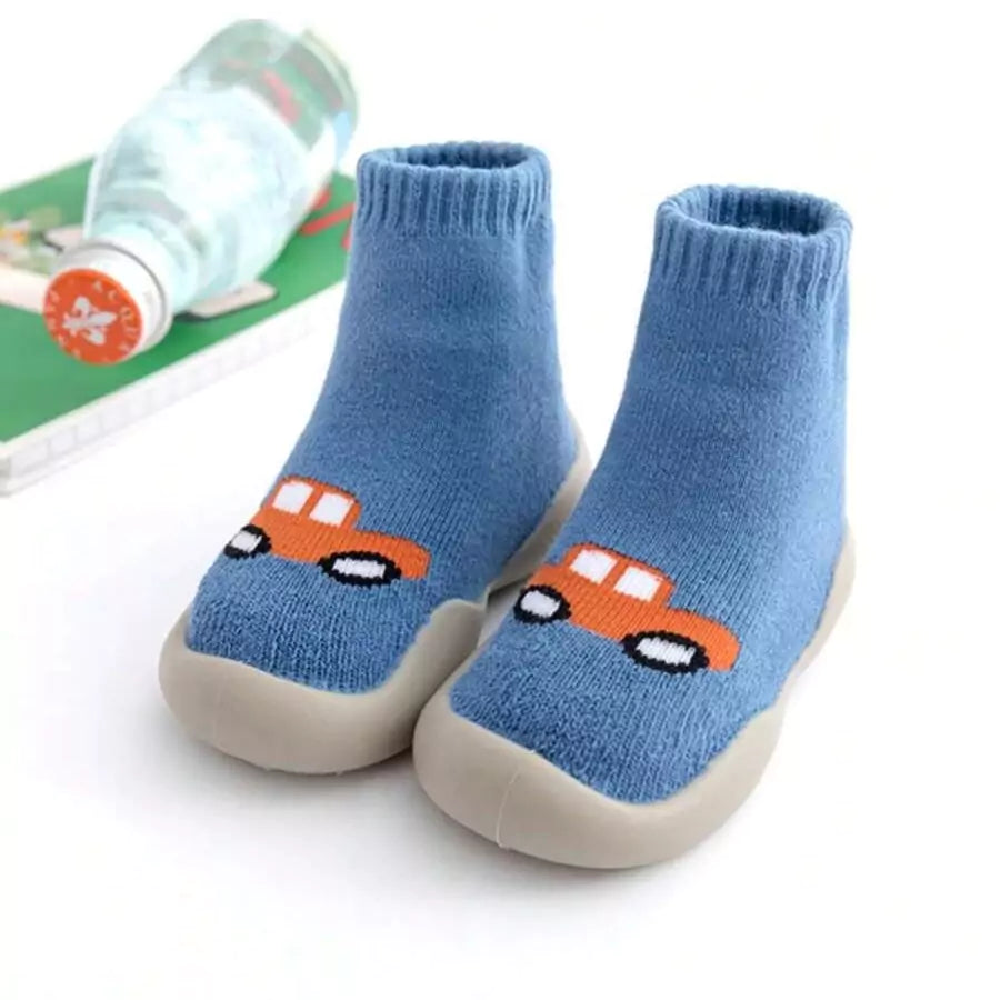 Meia com Sola Antiderrapante para Bebê Carrinho 6 a 24M