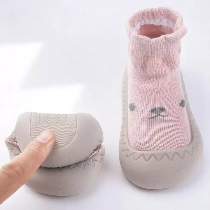 Meia com Sola Antiderrapante para Bebê – Primeiros Passos 0 a 2 Anos