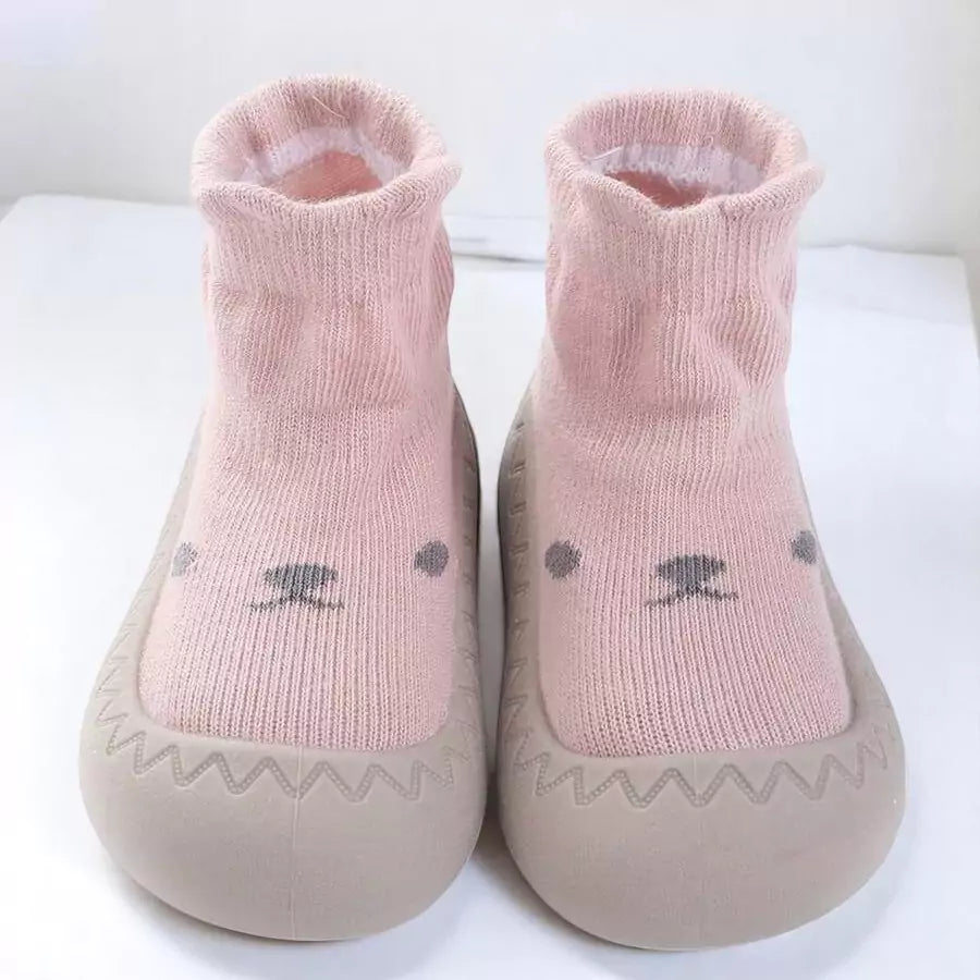 Meia com Sola Antiderrapante para Bebê – Primeiros Passos 0 a 2 Anos