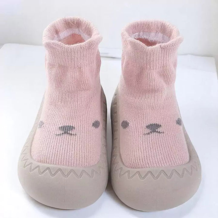 Meia com Sola Antiderrapante para Bebê – Primeiros Passos 0 a 2 Anos