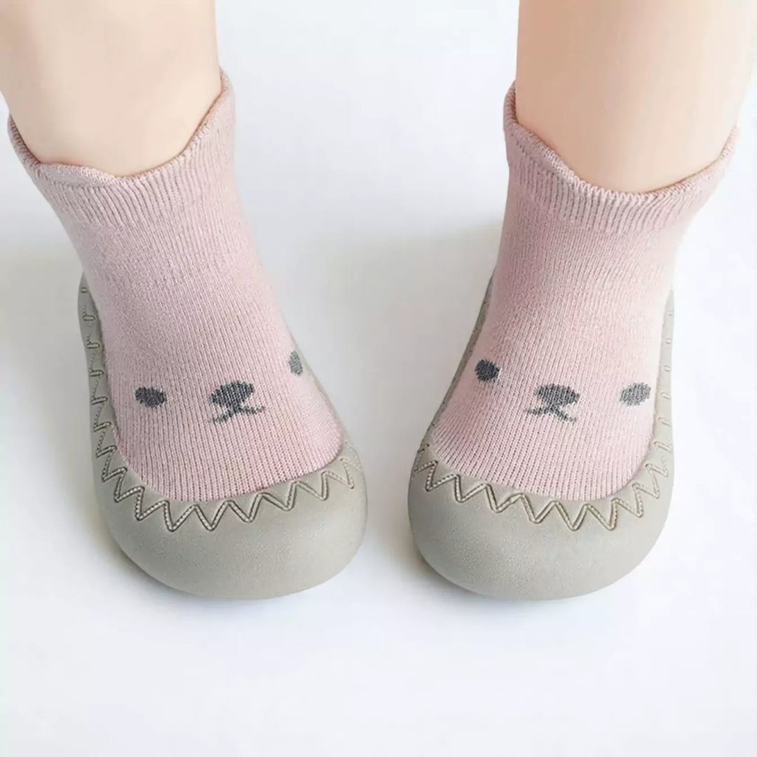 Meia com Sola Antiderrapante para Bebê – Primeiros Passos 0 a 2 Anos