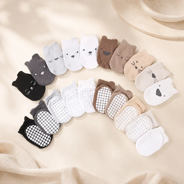 Meia Antiderrapante Infantil Kit 10 Pares Bichinhos (Unissex) | Varialle