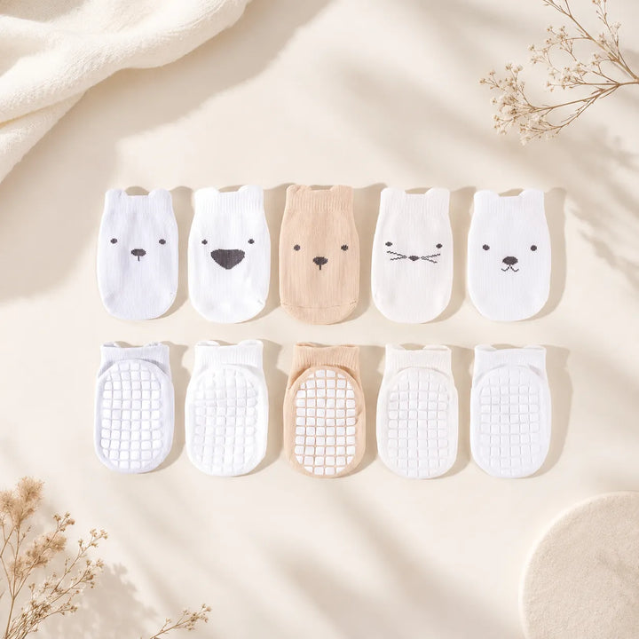 Meia Antiderrapante Infantil Kit 10 Pares Bichinhos (Unissex) | Varialle