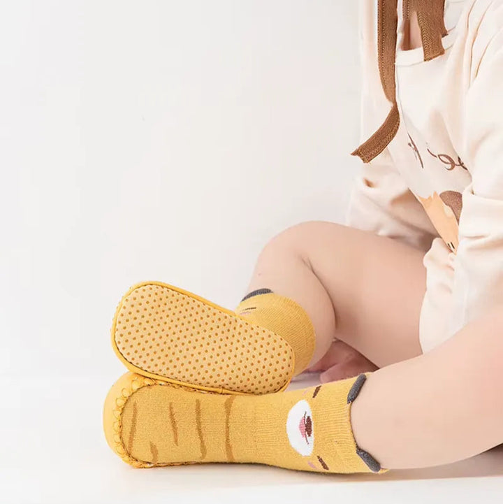 Meias de Bebê com Solado Antiderrapante para Primeiros Passos 0 a 18 Meses Varialle