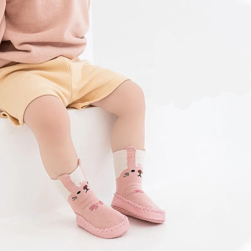 Meias de Bebê com Solado Antiderrapante para Primeiros Passos 0 a 18 Meses Varialle