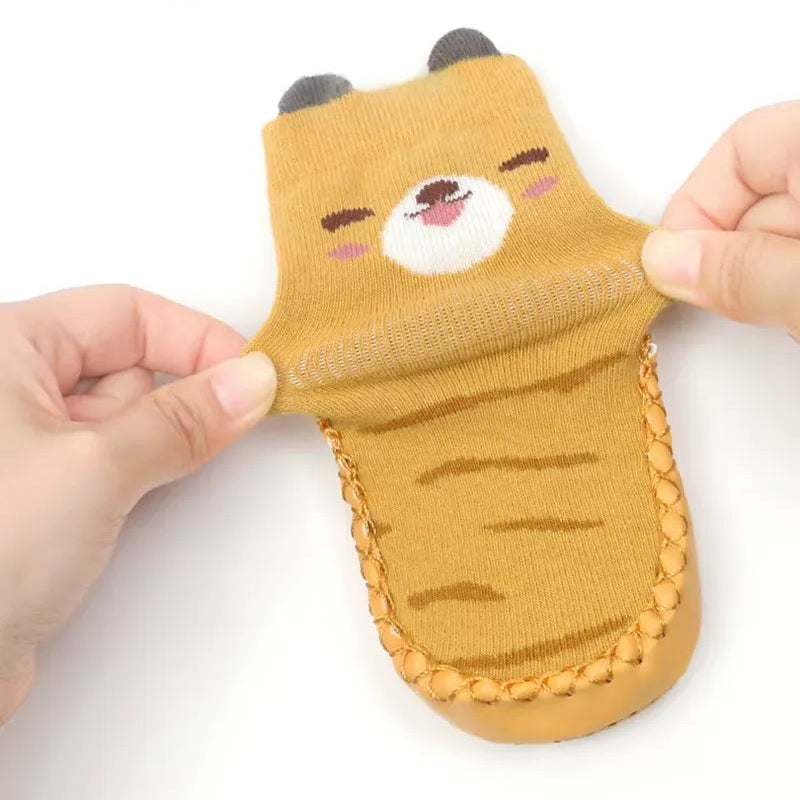 Meias de Bebê com Solado Antiderrapante para Primeiros Passos 0 a 18 Meses Varialle