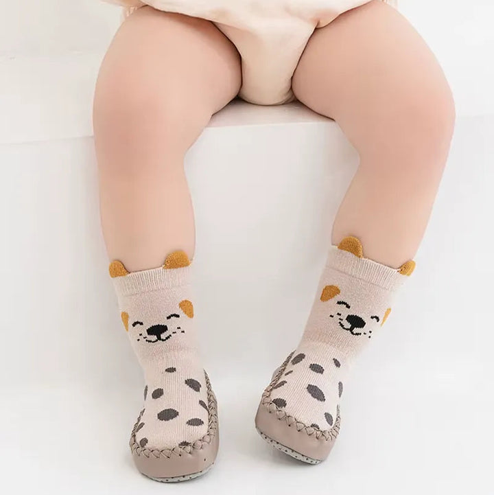 Meias de Bebê com Solado Antiderrapante para Primeiros Passos 0 a 18 Meses Varialle