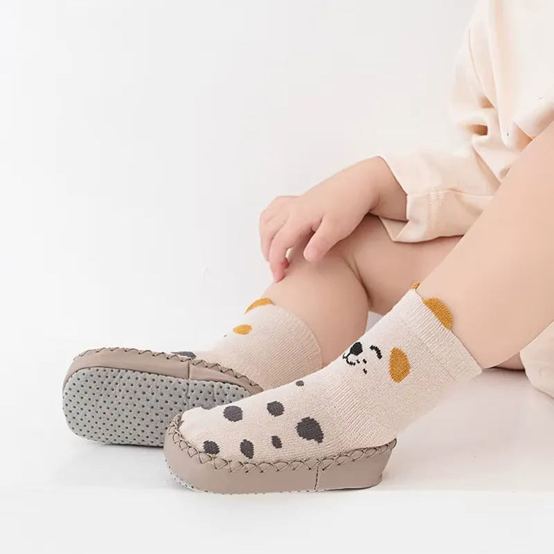 Meias de Bebê com Solado Antiderrapante para Primeiros Passos 0 a 18 Meses Varialle