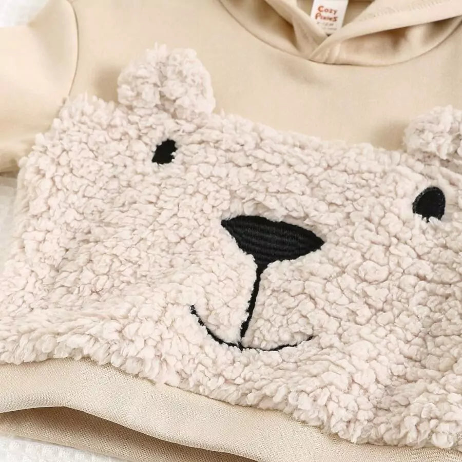 Moletom Bebê Menino Ursinho Texturizado com Capuz 6 Meses a 3 Anos Varialle