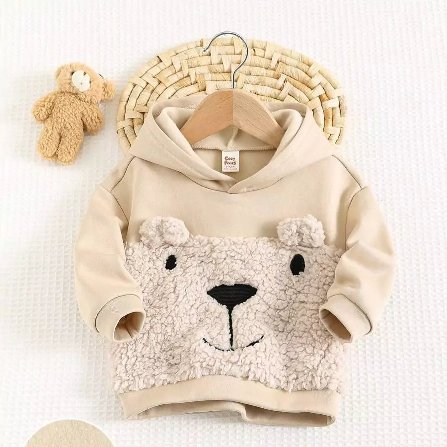 Moletom Bebê Menino Ursinho Texturizado com Capuz 6 Meses a 3 Anos Varialle